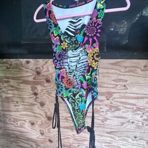 Floral Cutout One Piece Swimsuit